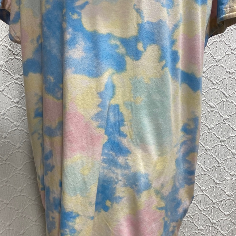 Polo Ralph Lauren size XL Blue Pink yellow and White tie dye hoodie dress casual - Picture 10 of 16
